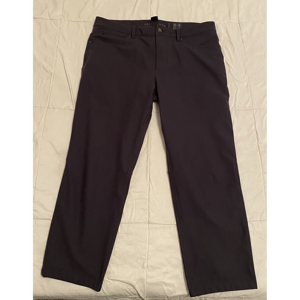 7 Diamonds Pants Men's SZ 33x30 (33x26) Gray Infinity Chino Slim Fit Stretch